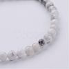 Natural Howlite Beaded Stretch Bracelets BJEW-JB02459-06-2