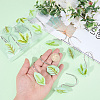12Pcs Leaf Resin Shower Curtain Hook AJEW-SP0006-01A-3