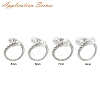 Brass Cup Peg Open Cuff Ring Settings LS-KK-G518-10P-05-4