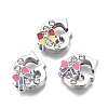 Alloy Enamel Letter Slide Charms PALLOY-K241-G-1