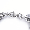 Tarnish Resistant 304 Stainless Steel Rope Chain Bracelets BJEW-L673-003-P-3