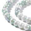 Electroplated Glass Beads Strands GLAA-C023-01B-4