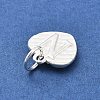 925 Sterling Silver Heart with Capital Letter Charms STER-S009-13N-S-2