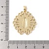 Brass Cubic Zirconia Pendants KK-Z050-09G-01-3