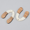 Opaque Resin & Walnut Wood Pendants RESI-S389-058A-C04-2