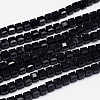 Faceted Cube Glass Bead Strands EGLA-E041-5mm-A04-1