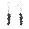 Natural Obsidian Chips Beaded Jewelry Set SJEW-JS01232-01-6