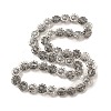 Transparent Electroplate Glass Beads Strands GLAA-G098-04-3