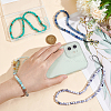 4Pcs 4 Style Round Acrylic Beads & Natural Gemstone Phone Hand Strap Chains FIND-AR0003-89-3