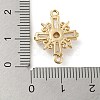 Brass Pave Clear Cubic Zirconia Connector Charms KK-G478-02F-KCG-3