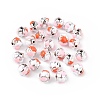 Platinum Plated Acrylic Enamel Beads OACR-I003-05-1