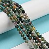 Natural Indian Agate Gemstone Bead Strands G-R201-4mm-4