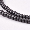 Matte Style Frosted Non-magnetic Synthetic Hematite Beads Strands X-G-M007-78-3