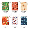 12Pcs 6 Styles Christmas Theme Cloth Printed Storage Bags ABAG-FS0001-09-4