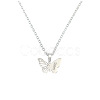 304 Stainless Steel Filigree Butterfly Engraved Sisters BFF Pendant Necklaces for Women FS-WG8B29F-05-1