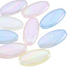 Rainbow Iridescent Plating Acrylic Beads X-OACR-N010-066-2