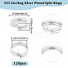 120Pcs Brass Split Rings KK-BBC0023-11B-2