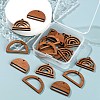 18Pcs 3 Style Walnut Wood Pendants WOOD-LS0001-43-5