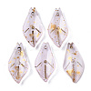 Transparent Spray Painted Glass Pendants GLAA-R215-03-B07-1