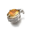 Brass Glass Charms KK-V011-34P-2