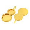 Brass Big Pendants with Flat Round Tray KK-G502-11G-2