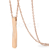 304 Stainless Steel Twisted Rectangle Pendant Urn Ashes Necklaces NJEW-WH0036-029RG-1