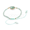 Adjustable Natural Green Aventurine Braided Bead Bracelets BJEW-JB04559-03-3