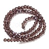 Transparent Electroplate Glass Beads Strands GLAA-F029-3mm-C05-2