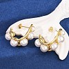 Brass Stud Earrings KK-U058-66G-3