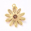 Real 18K Gold Plated Brass Micro Pave Cubic Zirconia Pendants ZIRC-L100-087G-07-4