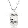 201 Stainless Steel To My Daughter Dog Tag Pendant Ball Chain Necklaces FS-WG527E6-08-1