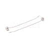 Tarnish Resistant Long Chain with Round Ball Dangle Stud Earrings EJEW-A067-13P-3
