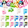 20Pcs UV Plating Opaque Acrylic European Beads OACR-TADJ0001-16F-1