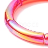 4Pcs 4 Color Acrylic Curved Tube Stretch Bracelets Set for Women BJEW-JB09305-01-5