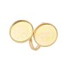 304 Stainless Steel Open Cuff Ring Findings STAS-E124-05K-G-1