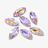 Pointed Back Glass Rhinestone Cabochons RGLA-T020-7x15mm-01-1