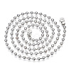 Iron Round Ball Chains with Bead Tips MAK-N034-006B-P-2