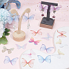 180Pcs 9 Style Two Tone Polyester Fabric Wings Crafts Decoration FIND-SC0004-16-4