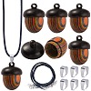 SUNNYCLUE DIY Acorn Locket Necklace Making Kit WOOD-SC0001-59A-1