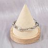 304 Stainless Steel Paperclip Chain Bracelets for Women Men BJEW-Z143-24P-2