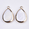 Natural Freshwater Shell Pendants SSHEL-R045-13-2