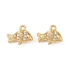 Ocean Theme Brass Micro Pave Cubic Zirconia Charms KK-F902-08N-G-1