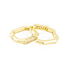 Rack Plating Brass Micro Pave Clear Cubic Zirconia Hoop Earrings for Women EJEW-P278-02G-2
