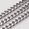Tarnish Resistant 304 Stainless Steel Cuban Link Chains CHS-K001-19-5mm-1
