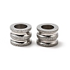 Tarnish Resistant Stainless Steel Textured Beads STAS-M003-04P-2