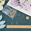 20Pcs Rectangle Brass Stud Earrings Findings DIY-CN0002-92-3