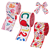 3 Rolls 3 Styles Polyester Ribbon OCOR-UN0001-16-1