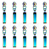 14Pcs Rectangle #3 Zinc Alloy Replacement Zipper Sliders FIND-GF0005-70B-1