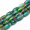 Baking Paint Glass Beads Strands DGLA-S115-22x10mm-S36-1