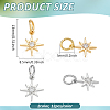 24Pcs 2 Colors Brass Cubic Zirconia Pendants PALLOY-BC00005-2